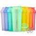 Hydracup OG Shaker bottle for protein powder shakes and mixes double mixers wire brooms and mixed grids BPA-free 8 pieces 28 Ounce purple blue blue-green green orange yellow pink