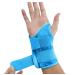 Nucamper Breathable Wristwear Bandage with Metal Rail Stabilizer Adjustable Support for Arthritis Tendonitis & Sprains Unisex S/M Right Hand Blue - Buy Online on GoSupps.com
