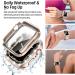 Goton 2-in-1 Waterproof Bling Case for Apple Watch 40mm SE (2nd Gen) Series 6 5 4 | Glitter Diamond Rhinestone Bumper Cover | Rose Gold Women's Screen Protector for iWatch Accessories - Buy Online on GoSupps.com