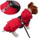 Waterproof Dog Cloak & Coat for Small/Medium Dogs - Windproof Jacket with Dish Ring - Red S - Buy Online on GoSupps.com