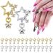 Noverlife 26PCS 3D Alloy Nail Charms with Stars Shape  Gold & Silver  Glitter Metal Star Nail Charms for Acrylic Nails  Shiny Crystal Diamonds Star Nail Art Charms  3D Rhinestones Stars Charms for DIY