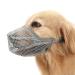 Mesh dog muzzle muzzle for dogs breathable muzzle for dogs muzzle for dogs with a rounded mesh adjustable breathable mesh muzzle (Grau) Gray M