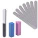 CGBE Nail Files and Buffer Manicure Tools Kit Rectangular Nail Buffer Block 100/180 Grit Nail File Nail Care File Buffer Tool 10Pcs Nail File-white