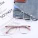 DOOViC Blue Light Filter Glasses for Women - Modern Round Reading Glasses XAP002 C4 | Transparent 1.0x Lenses | International Shipping - Buy Online on GoSupps.com