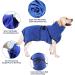 Pettom Dog Bathrobe - Quick-Drying Microfiber Towel Super Absorbent & Comfortable with Adjustable Straps for Dogs & Cats - Blue (M) - Buy Online on GoSupps.com