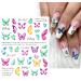 Canvalite Butterfly Nail Art Stickers Nail Decals with Tweezer Nail Stickers 3D Self Adhesive Colorful Butterflies Nails Supplies Decoration for Women and Girls DIY Design (5 Sheets) 3d Colorful Butterfly - Buy Online on GoSupps.com