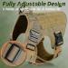 Rabbitgoo No Pull Dog Harness for Medium Dogs | Tactical Adjustable Padded Vest with Handle & Metal Buckle | Breathable Military Safety Harness - Brown (1 Pack) - Buy Online on GoSupps.com