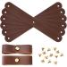 6 Pcs Leather Halter Replacement Leather Breakaway Strap for Horses, Brown