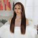 ZLIKE 28inch Brown Straight HD Lace Front Wig - Brazilian Virgin Human Hair Wig for Women - Buy Online on GoSupps.com