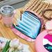 Storage Bags for Women's Bandages - Portable Menstrual Pads Panty Liners & Tampons | Multi-Colored Options in Pink Blue & Purple - Buy Online on GoSupps.com