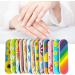 JSRQT 100 Mini Nail Files Double Sided Mini Nail Files Bulk for Natural Acrylic Fake Nails 10 Colors Emery Boards for Nails Nail Filer Professional Nail File Buffer Set Nails Accessories 180/240 Grit - Buy Online on GoSupps.com