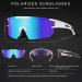Polarized Sports Sunglasses for Men Women - Jhua Cycling Glasses for Fishing Running Golf Baseball Driving - White&Blue Lens - Buy Online on GoSupps.com