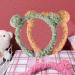 XNHIU 2 Pieces Bear Ears Headbands Fluffy Bear Ears Hairbands Makeup Headbands Hair Accessories for Washing Face Party Decoration (Green) - Buy Online on GoSupps.com