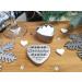 Luxury Personalised Christmas 2023 Place Settings for the table personalised heart shaped tin festive holly bells design Filled with White Heart Shaped Mints after Christmas dinner - Buy Online on GoSupps.com