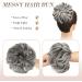 FESHFEN Messy Bun Hair Piece Hair Scrunchies Thick Curly Wavy Hair Piece Synthetic Donut Updo Hairpieces for Women Girls Gray and White Tips 55 g (Pack of 1) 1B/171T60# Gray and White Tips - Buy Online on GoSupps.com