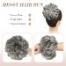 Fine Hair Part with Rubber Band | Synthetic Hair Extensions & Ponytail Tubes for Women & Girls - Gray & White Tips | 38g 1B/171T60 - Buy Online on GoSupps.com