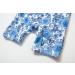 Bonverano Baby Girls Long-Sleeve Swimsuit | UPF 50+ Sun Protection | 18-24 Months | Blue/White - Buy Online on GoSupps.com
