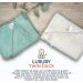 Little Giggles Co. 2-Pack Large Bamboo Muslin Cloths - 120x120cm - Baby Receiving Blankets in White & Turquoise - Newborn Swaddle Wrap & Essentials - Buy Online on GoSupps.com