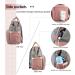 NEVEQ Babilation Wicking Pack | Large Capacity Multi-Compartment Travel Backpack for Diapers | Waterproof Baby Bag with Fan & Flasher - Gray & Pink - Buy Online on GoSupps.com