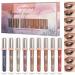 immetee Liquid Eyeshadow  9 Colors Glitter Eyeshadow Liquid Set  Shimmer Eye Shadow Liquid Long Lasting Waterproof  High Pigmented Eyeliner Liquid Metallic Eye Shadow Stick Set.(9 Colors Set) Multi-color Set