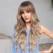 Haircube Ombre Blonde Brown Wig for Women - Long Corrugated Synthetic Wig with Ponytail - Natural Convenient & Breathable Style - Buy Online on GoSupps.com