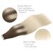 20PCs 40cm Real Hair Tape Extensions - Sand Brown to Platinum Blonde | Remy Invisible Skin Weft Silky Straight Hair Extensions - Buy Online on GoSupps.com