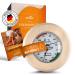ALPENHAUCH Sauna Thermometer Hygrometer Wood 2in1 Function - Particularly precise sauna thermometer with tempered glass - Automatic calibration - Elegant sauna accessories - Hygrometer Thermometer Sauna