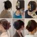 Matte Rectangle Hair Claw Clips - Strong Hold Jumbo Hair Styling Accessories for Women - Non-Slip Catch - 6 Colors (C Set-3) - Buy Online on GoSupps.com