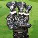 Black Leather Golf Skull Headcover - Fits Driver, Fairway Wood, Hybrid, Putter Iron & Wedge - Buy Online on GoSupps.com