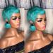 FCHW-wig Short Teal Hair Wigs For Black Women Short Wig Short Pixie Cuts Wigs For Black Women Synthetic Short Wigs For Black Women African American Women Wigs (SW201)