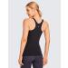 CRZ YOGA Women's High Neck Workout Tank Top with Built-in Shelf Bra - Racerback Athletic Shirt - Black, Medium - Buy Online on GoSupps.com