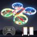 BEZGAR HQ051 Mini Drone for Kids - RC Drone Indoor, LED Remote Control Drone with 3D Flip, Headless Mode and 2 Speed Propeller Full Protect Small Drone for Beginners, Great Gifts for Boys and Girls Red