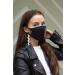 Buy Hand-Embroidered Black Face Masks - Washable 100% Cotton 3 Layers Reusable & Breathable - Fast International Shipping - Buy Online on GoSupps.com