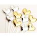 Buy Ailexi Handmade 10-Piece Reflective Glitter Leather Cake Topper Set - 5 Gold & 5 Silver Hearts for Cakes Cupcakes & Ice Cream - International Shipping Available - Buy Online on GoSupps.com