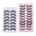Shop 17 Pairs Faux Mink Cat Eye False Eyelashes - Fluffy Dramatic and Natural Russian Volume Styles - Buy Online on GoSupps.com