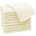 Zollner 10 Set guest towels in 30x50 cm - suction -strong and soft guest towels in beige - with a practical hanger - washable up to 60 C - cotton - hotel quality 10x guest towels beige