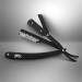 BRV MEN Professional GERMAN Steel Straight Edge Barber Razor with 100 Lord Platinum Single Edge Blades - German Stainless Steel Shavette for Men and Women - Black - Buy Online on GoSupps.com