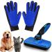 Dog and Cat Self Cleaning Slicker Brush & Pet Hair Removal Gloves for Cats and Dogs - Great for Deshedding/Grooming - Perfect for Long and Short Pet Hair - Great for Pets With Sensitive Skin