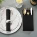 50-Pack Black Disposable Linen-Feel Dinner Napkins with Flatware Pocket - Prefolded Cloth-Like Paper Napkins for Wedding or Party - Buy Online on GoSupps.com