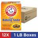 Arm & Hammer Baking Soda 12-Pack 1lb Boxes - 12 Pounds Total - Buy Online on GoSupps.com