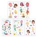 Mermaid Temporary Tattoos (200PCS+), Konsait Under the Sea Party Body Stickers for Girls Birthday, Goodie Bag Filler & Kids Party Favor - Buy Online on GoSupps.com
