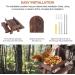 Creechwa Wooden Squirrel Feeder Picnic Table with Umbrella and Corn Cob Holder - Outdoor Bird and Squirrel Feeding Station for Garden Trees, Brown - Buy Online on GoSupps.com