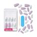 KISS Gel Fantasy Glue-On Nails - Long Lavender Glitter Coffin Shape | Premium Artificial Fingernails for Instant Glam - Buy Online on GoSupps.com