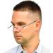 Shop Mini Half Round Metal Reading Glasses - 2.5 Diopters Stainless Steel Spring Hinge for Men & Women | International Shipping Available - Buy Online on GoSupps.com