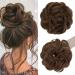 S-Noilite messy buns hair pieces curly hair scrunchies for women Donut Updo Hair Chignons synthetic Ponytail Bun Extensions - Light Brown 12
