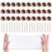 30Pcs Invisible Hair Net for Woman Hair Nets for Women Buns Invisible Elastic Edge Mesh and 20Pcs U Shaped Pins Set for Women Girls Ballet Dance (Brown)