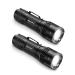 GearLight TAC LED Flashlight Pack - 2 Super Bright, Compact Tactical Flashlights with High Lumens for Outdoor Activity & Emergency Use - Gifts for Men & Women - Black