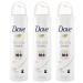 Dove Antiperspirant Dry Spray - Invisible - Clear Finish - 3.8 OZ (107 g) Per Can - Pack of 3 Cans