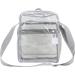 Eastsport Stadium Approved Clear Messenger Bag - 12 x 10 x 6 - Adjustable Crossbody Strap - Transparent Light Gray - Buy Online on GoSupps.com