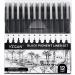 YISAN Black Drawing Pens Set - 12 Art Fineliner Ink Micro-Pens for Sketching & Technical Drawing - Buy Online on GoSupps.com
